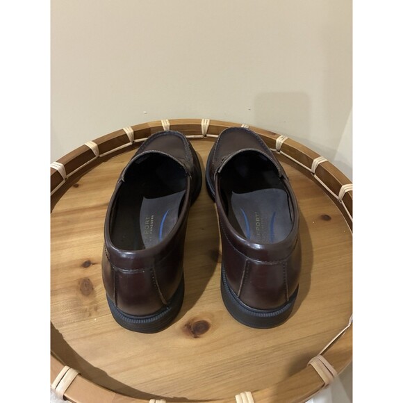 MEN'S ROCKPORT HAND SEWN LEATHER BROWN PENNY LOAFER SIZE 8.5M SHOES - Picture 3 of 6